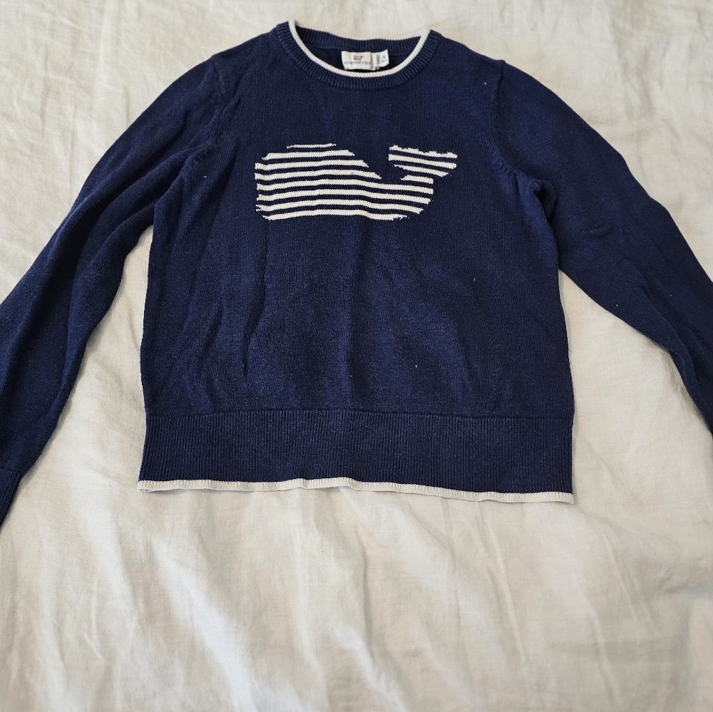 Girls Vineyard Vines Navy Sweater size 10-12